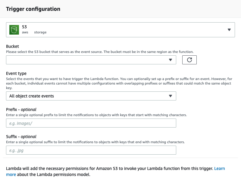 Cloudformation Creating A Trigger Event For Lamdba Function That